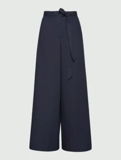 Pantaloni super wide leg - BLU