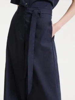 Pantaloni super wide leg - BLU