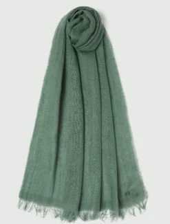 Pashmina in puro lino - VERDE