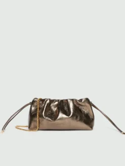 Pochette in pelle laminata - ORO
