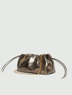 Pochette in pelle laminata - ORO