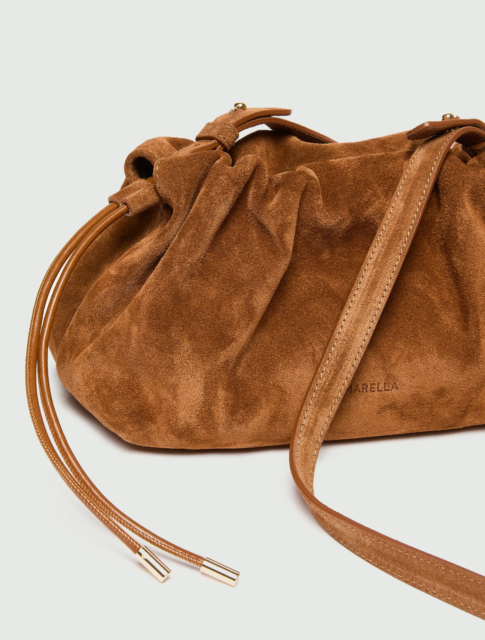 Pochette in pelle scamosciata - CUOIO