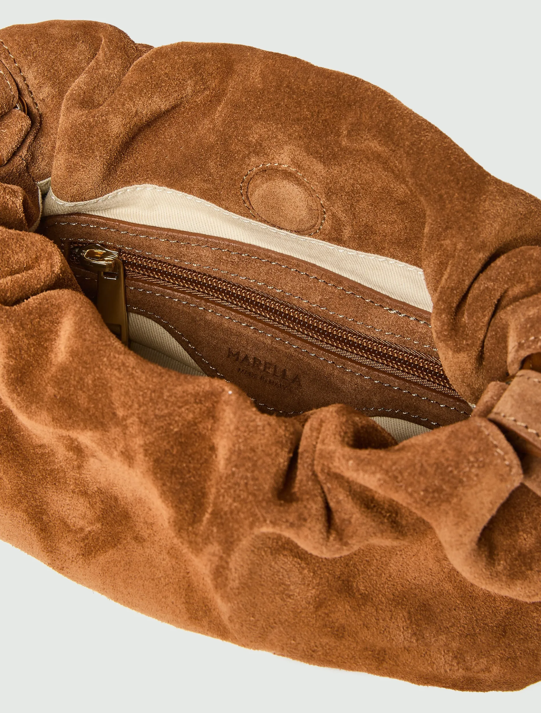 Pochette in pelle scamosciata - CUOIO