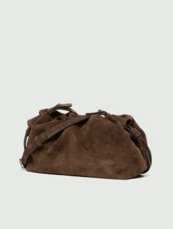 Pochette in pelle scamosciata - TESTA DI MORO