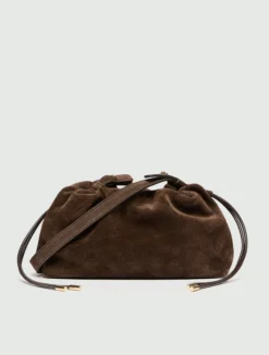 Pochette in pelle scamosciata - TESTA DI MORO