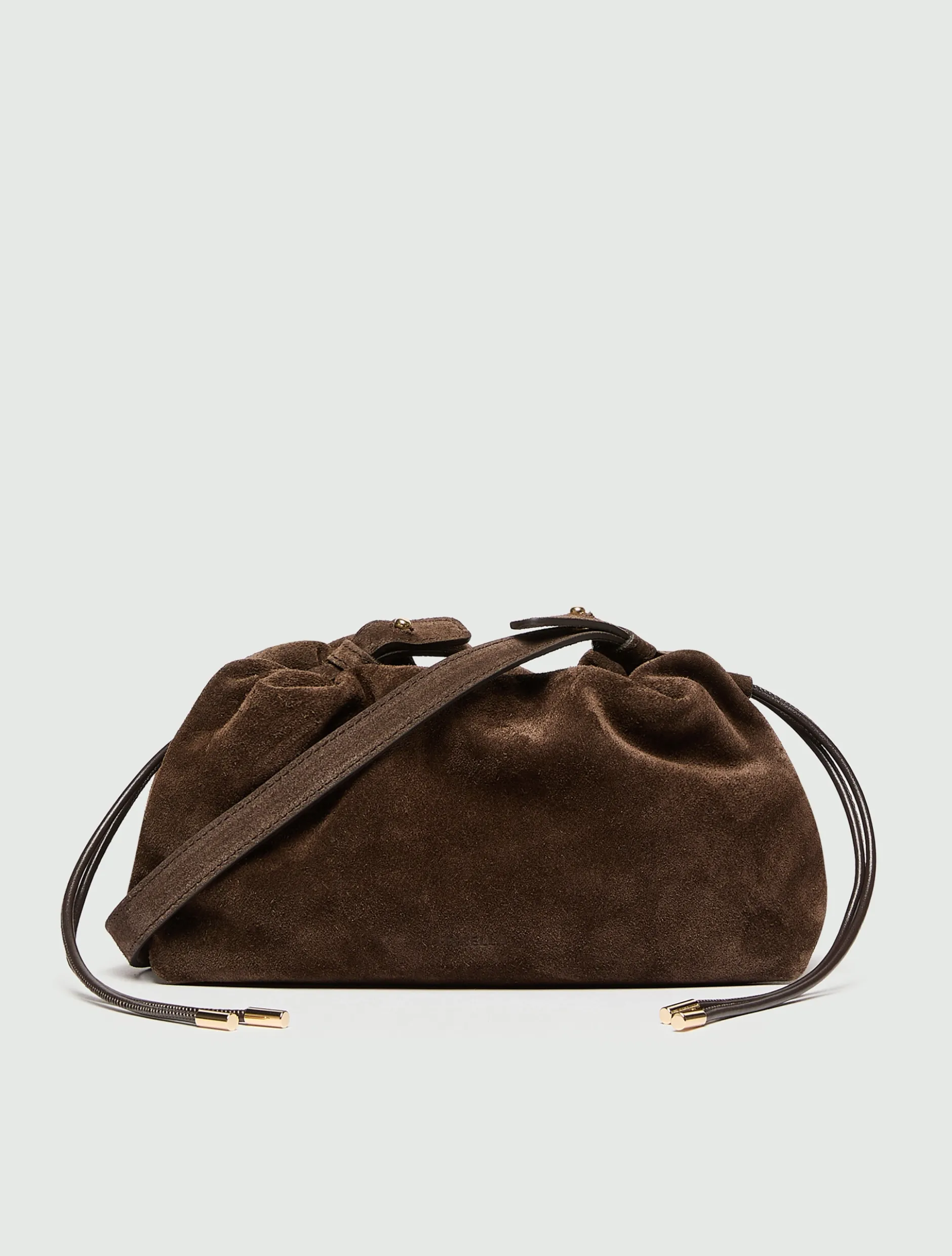 Pochette in pelle scamosciata - TESTA DI MORO