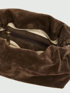 Pochette in pelle scamosciata - TESTA DI MORO