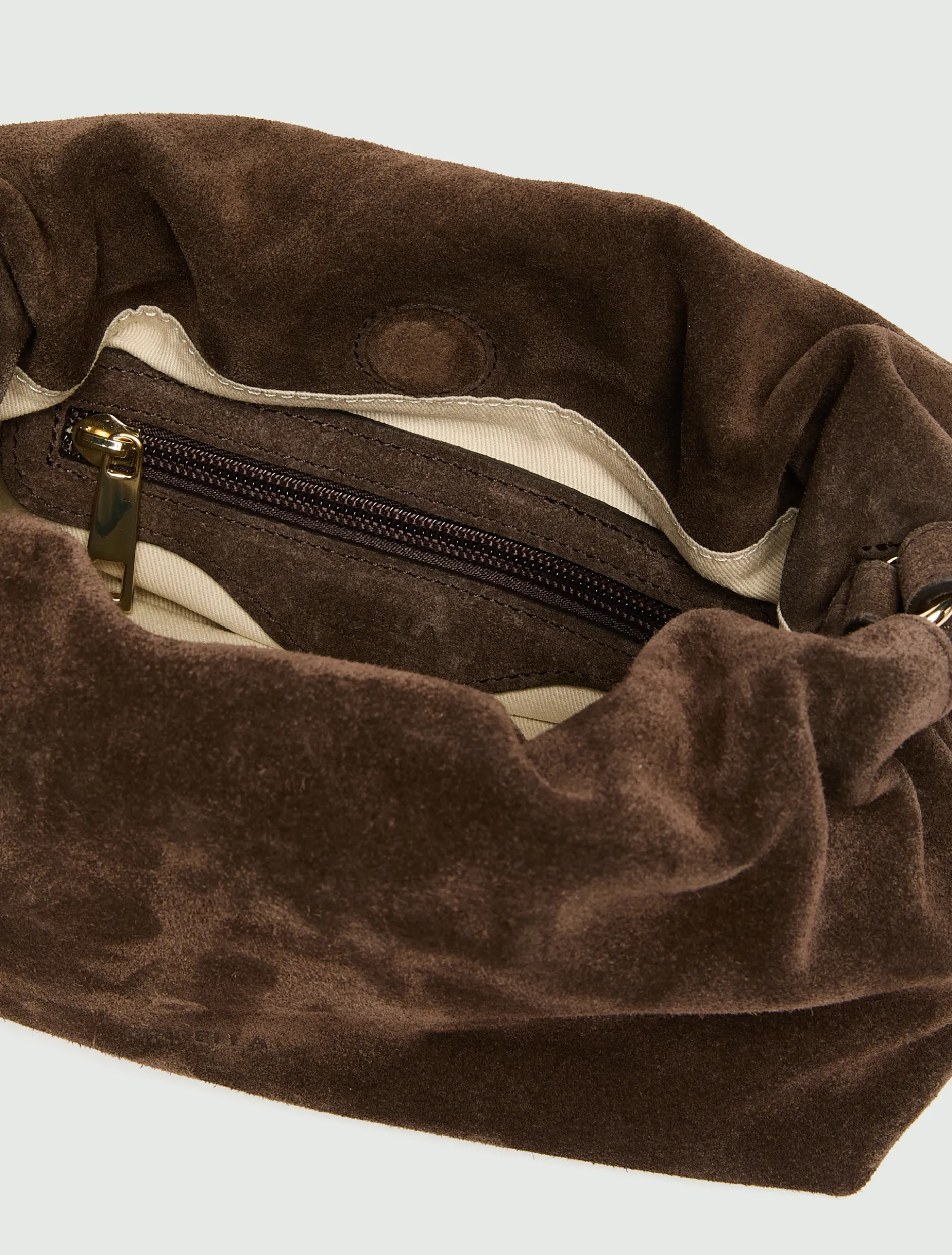 Pochette in pelle scamosciata - TESTA DI MORO