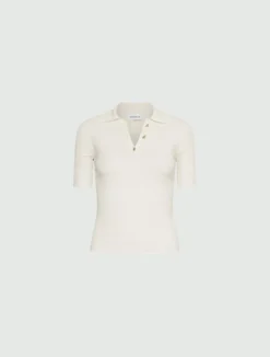 Polo in maglia di viscosa - PANNA