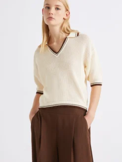 Polo in puro cotone - BIANCO LANA