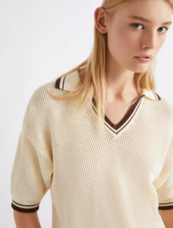 Polo in puro cotone - BIANCO LANA