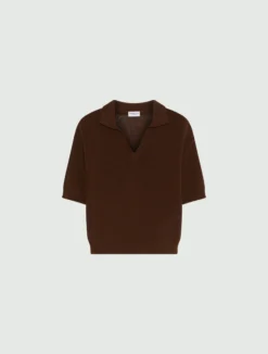 Polo in puro cotone - MARRONE