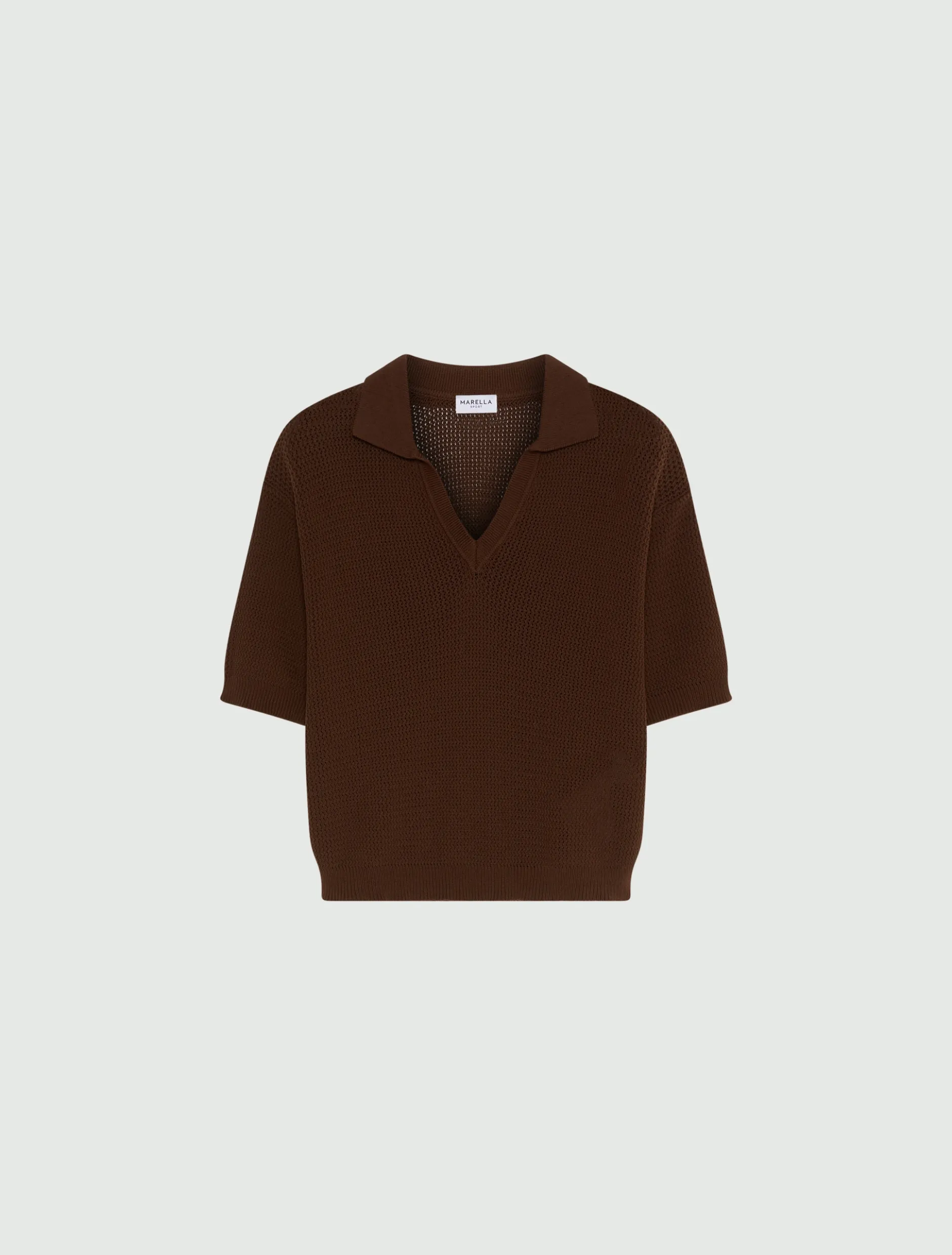 Polo in puro cotone - MARRONE