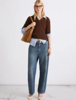 Polo in puro cotone - MARRONE