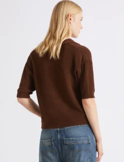 Polo in puro cotone - MARRONE