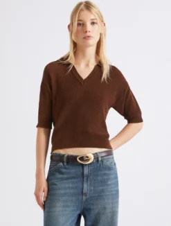 Polo in puro cotone - MARRONE