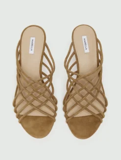 Sandalo mule in suede - CUOIO