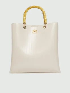 Shopper con stampa rettile - AVORIO