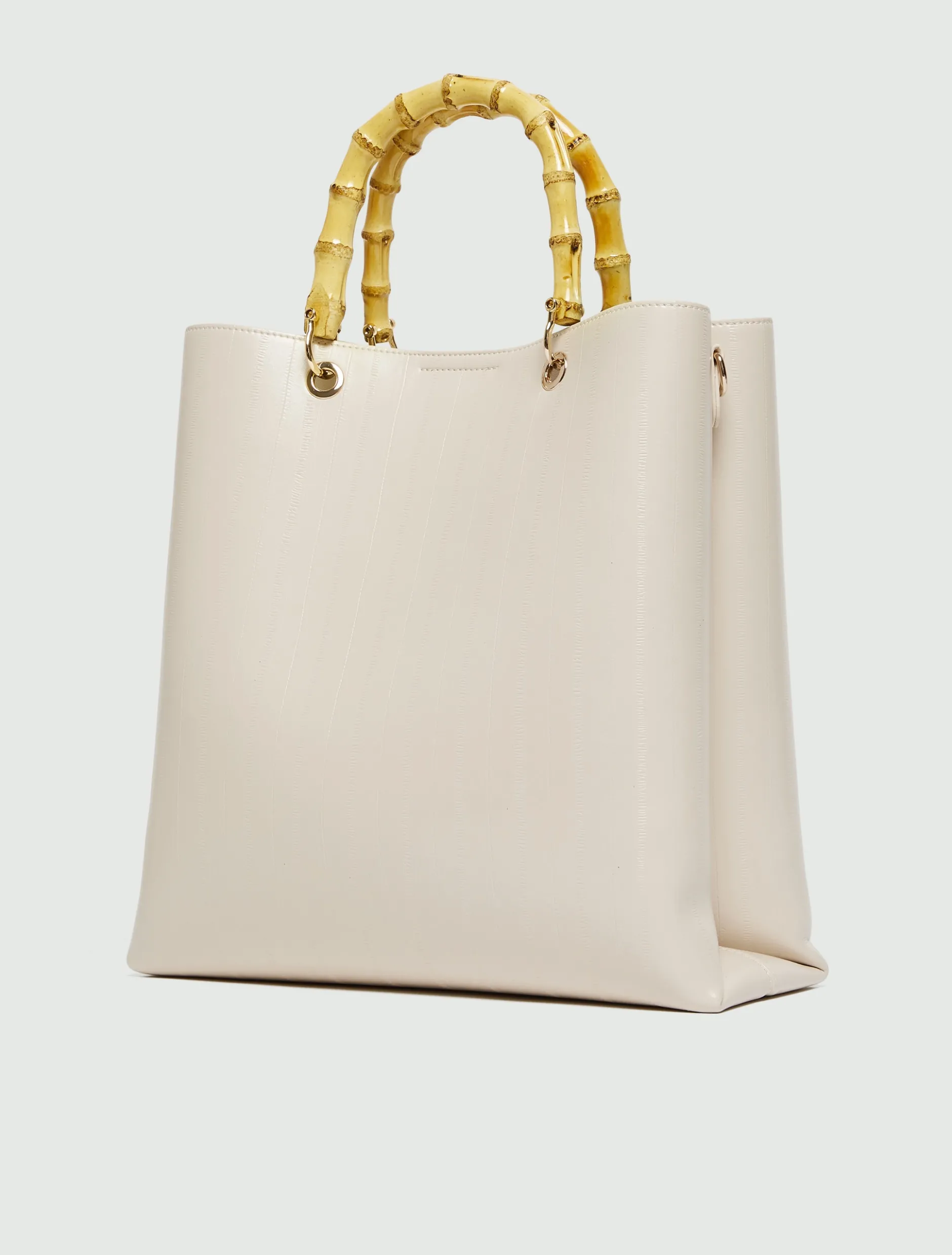 Shopper con stampa rettile - AVORIO