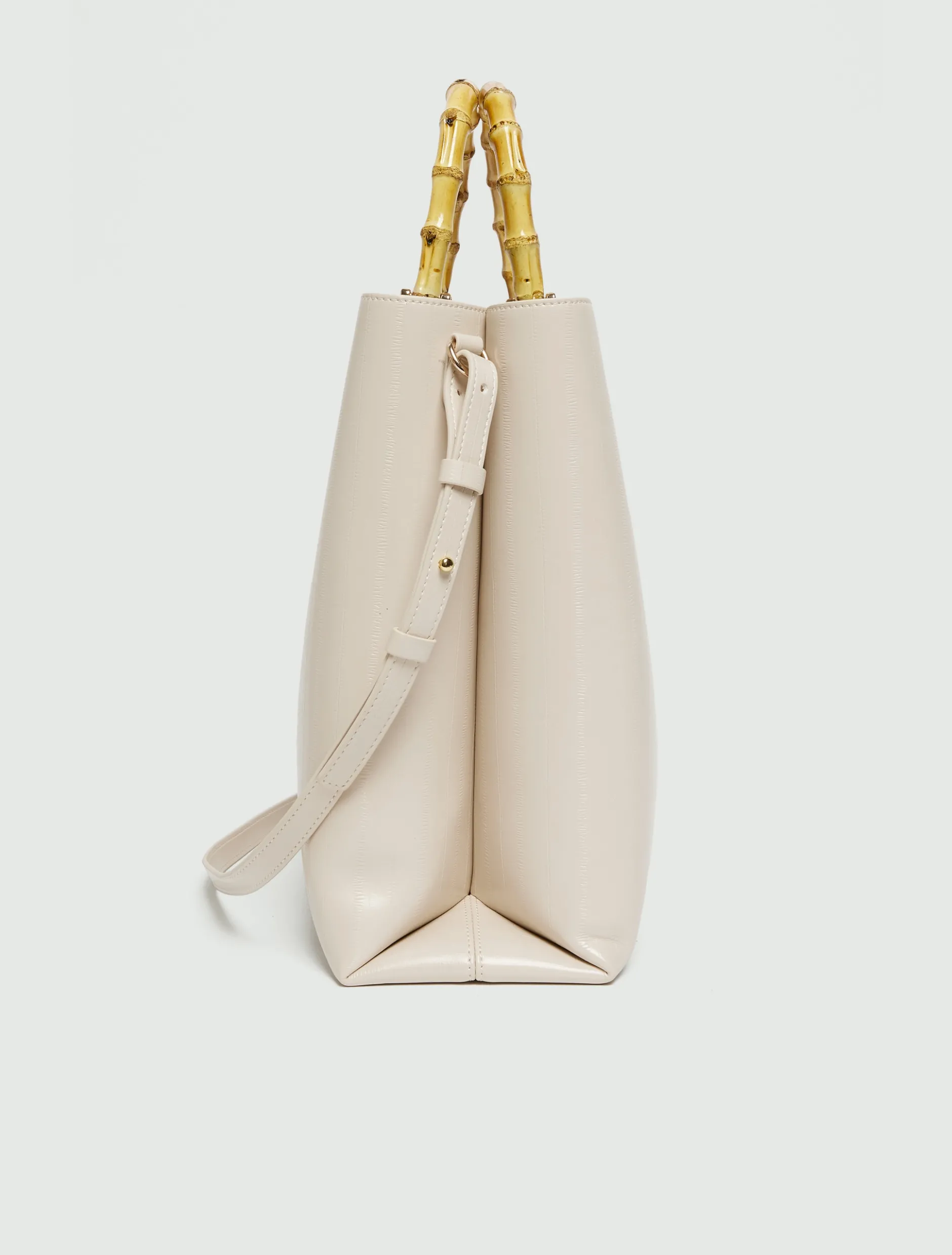 Shopper con stampa rettile - AVORIO