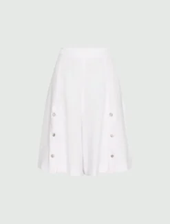 Short in misto lino e viscosa stretch - ROSA