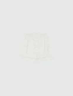 Short in popeline leggero - BIANCO LANA