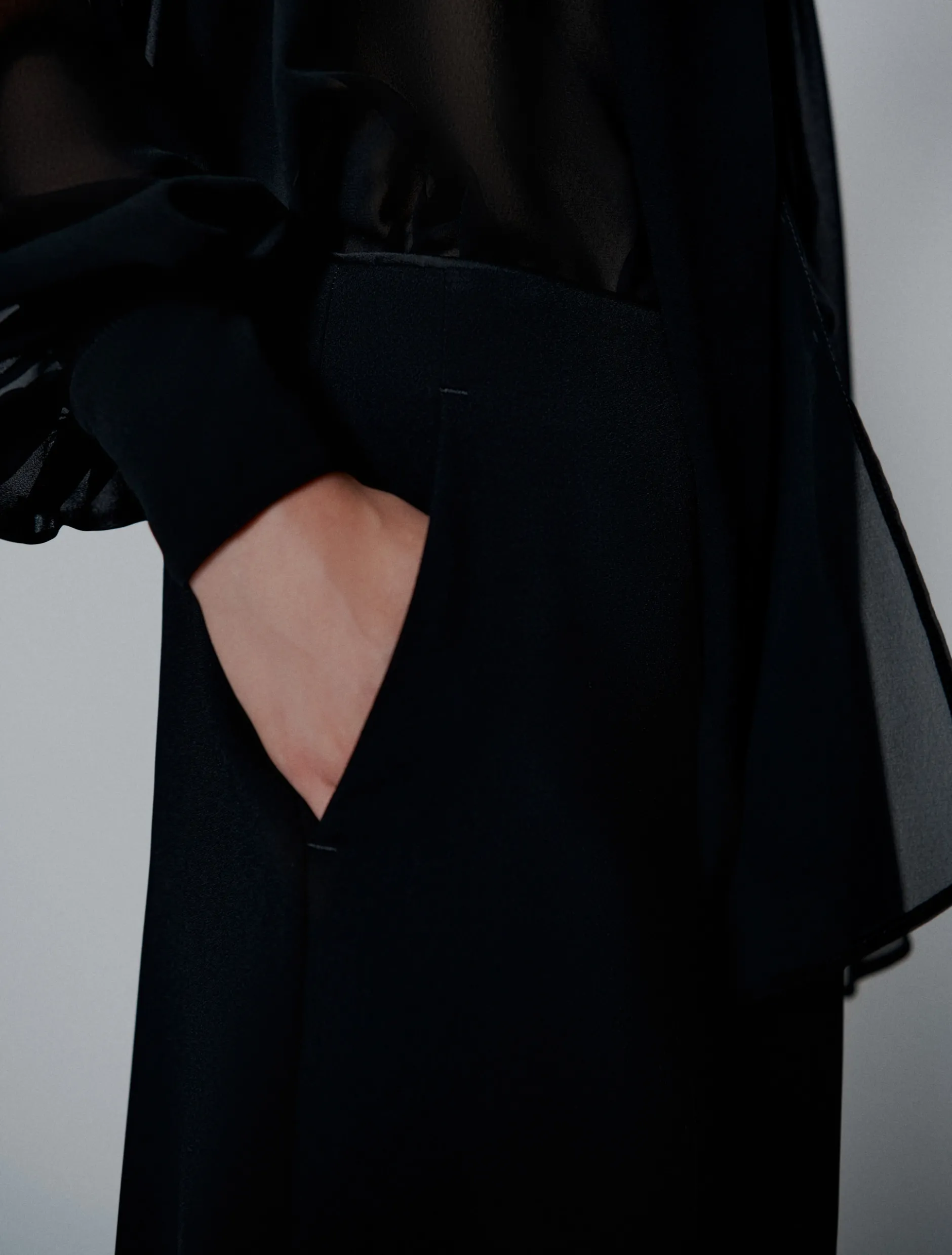 Shorts in envers satin - NERO