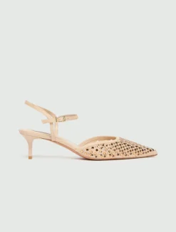 Slingback con strass - CAMMELLO