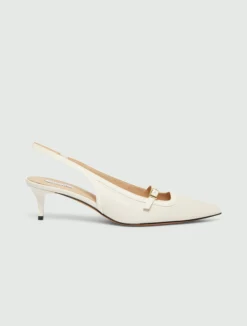 Slingback in nappa - BIANCO LANA