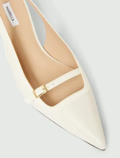 Slingback in nappa - BIANCO LANA