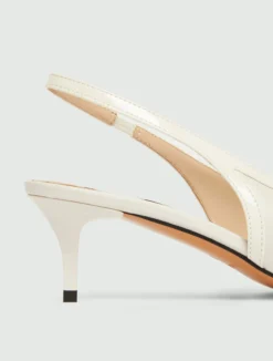 Slingback in nappa - BIANCO LANA
