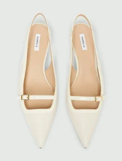Slingback in nappa - BIANCO LANA