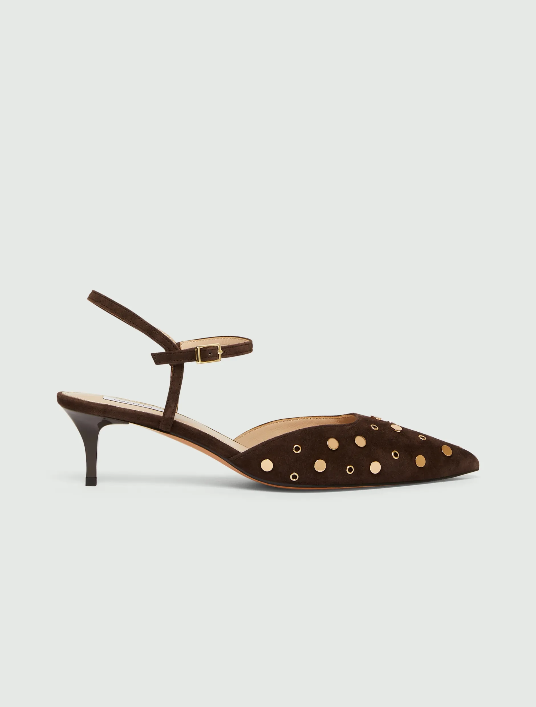Slingback in pelle scamosciata - TESTA DI MORO