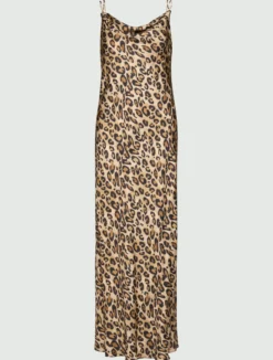 Slip dress in twill - BEIGE