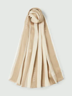 Stola con disegno jacquard - CAMMELLO