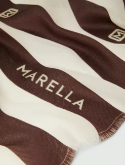 Stola con disegno jacquard - TESTA DI MORO