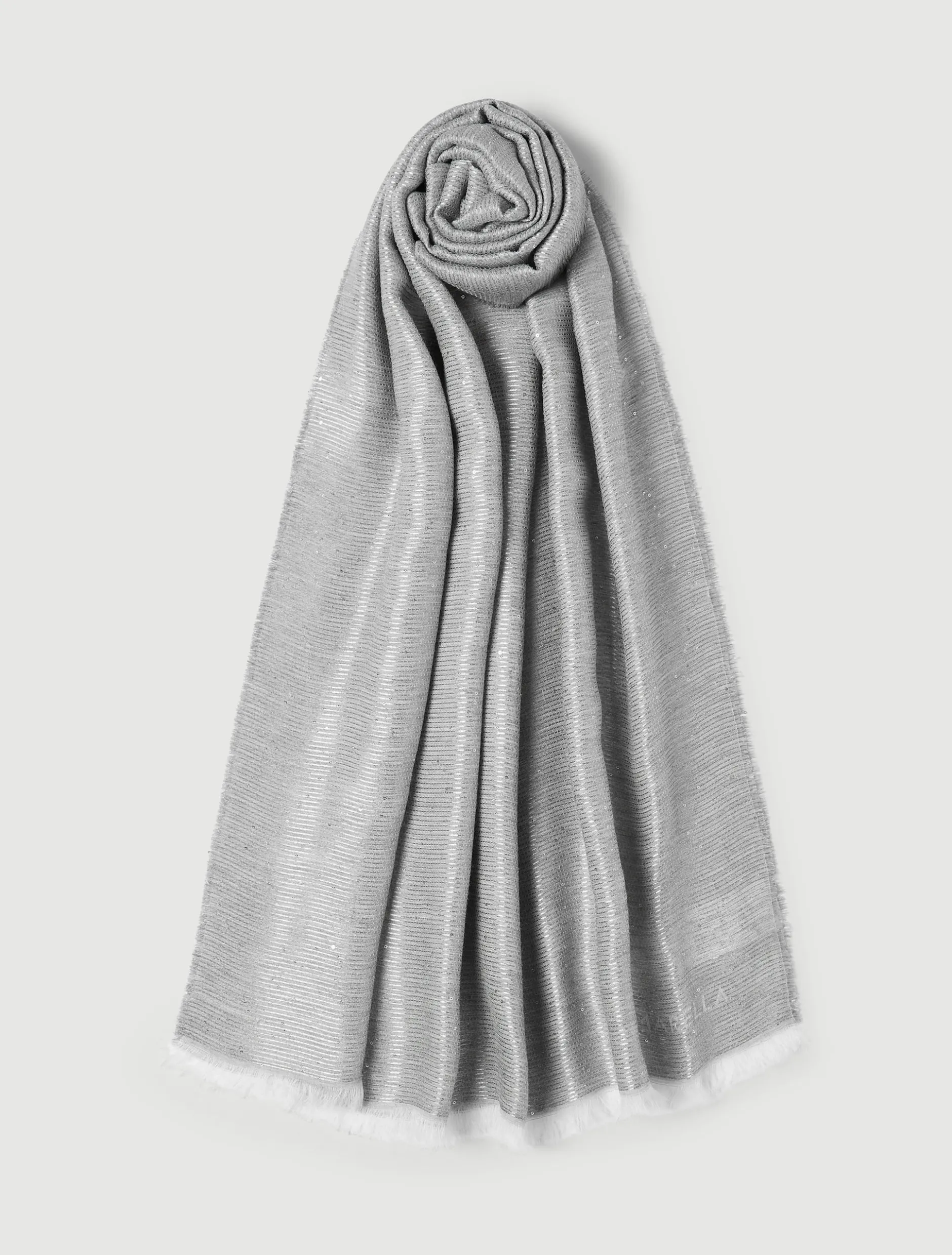 Stola con micro paillette - GRIGIO PERLA