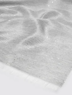 Stola con micro paillette - GRIGIO PERLA