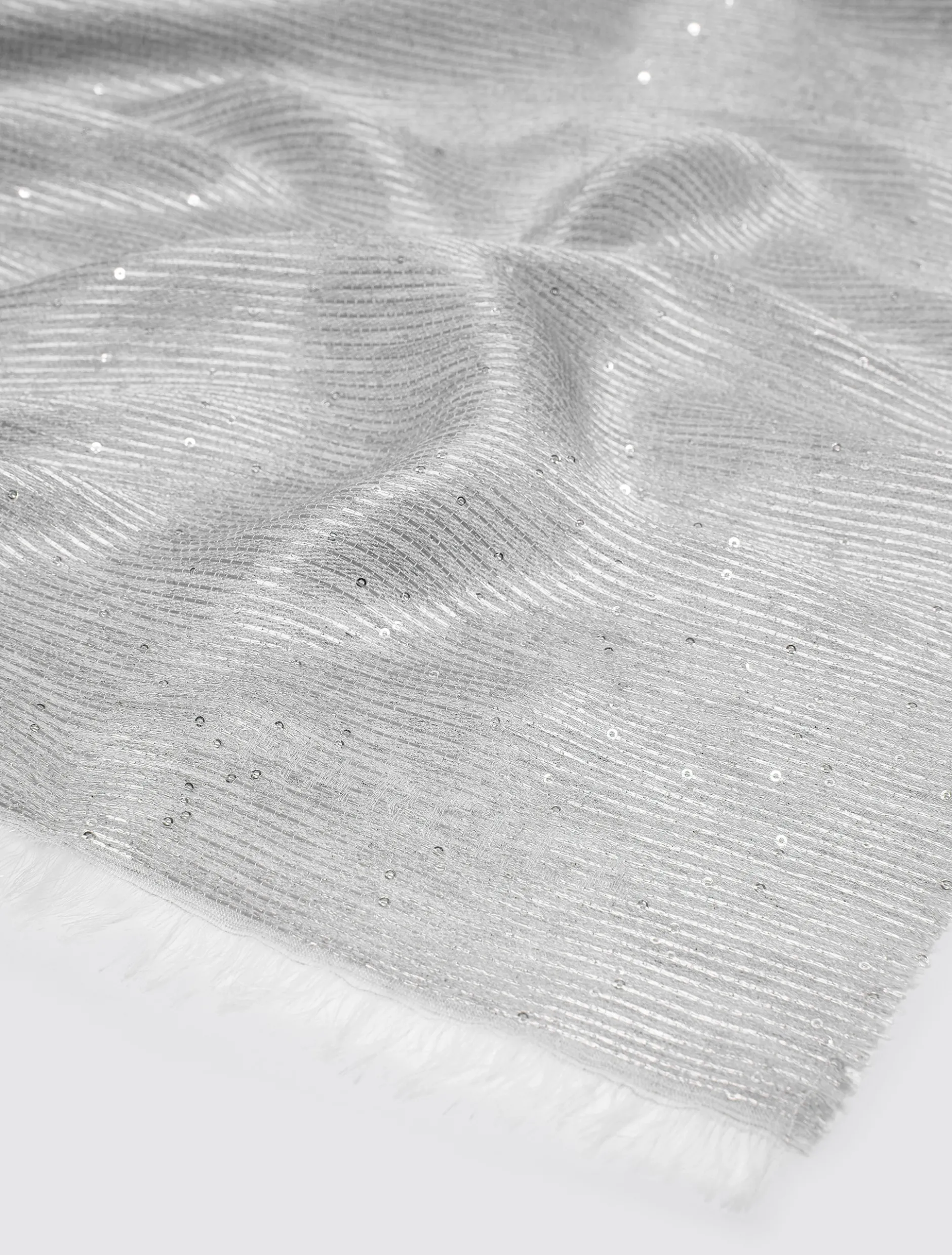Stola con micro paillette - GRIGIO PERLA