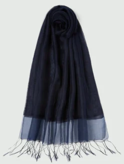 Stola in misto seta - BLU
