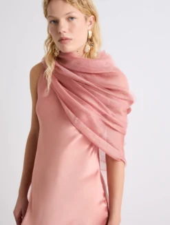 Stola in misto seta - ROSA