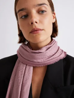 Stola jaquard - ROSA BRILLANTE