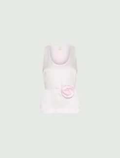 Top con fiore abbinato - ROSA