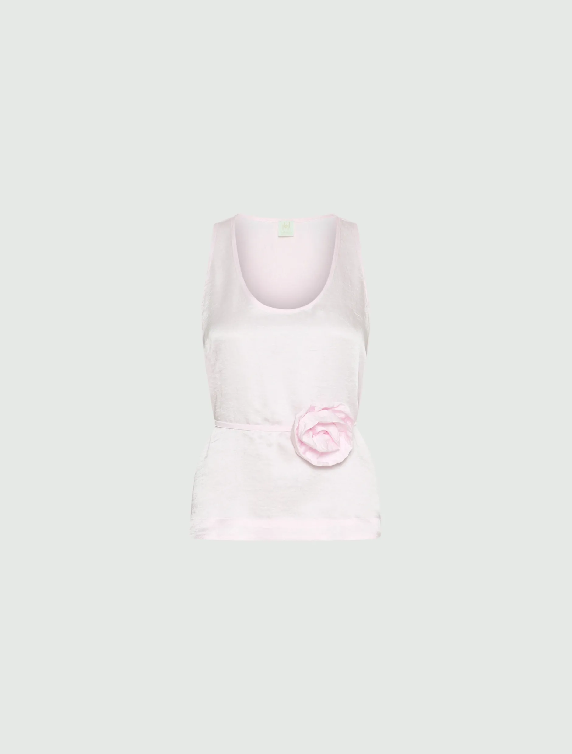Top con fiore abbinato - ROSA