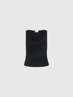 Top con incrocio - NERO
