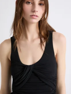 Top con incrocio - NERO