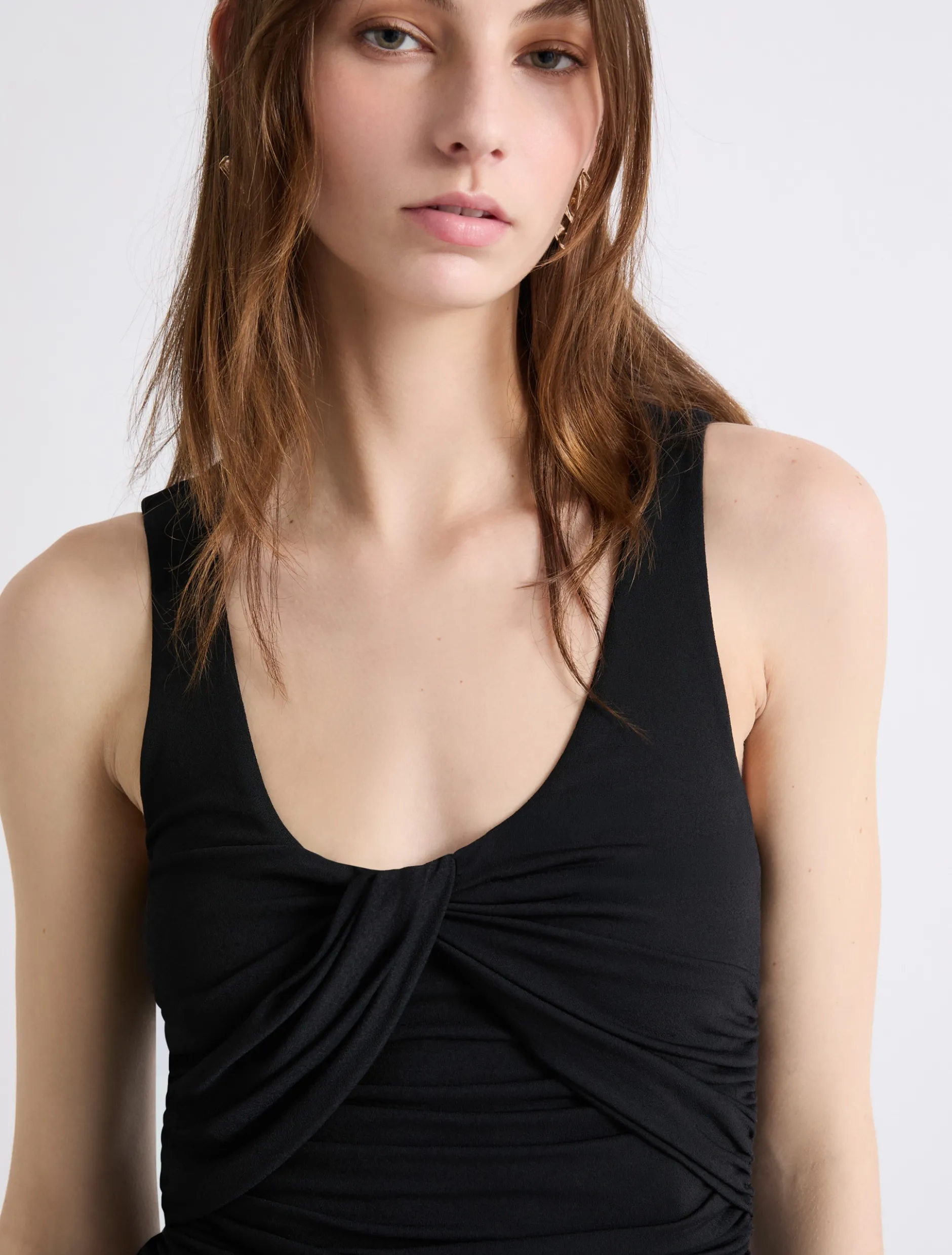Top con incrocio - NERO