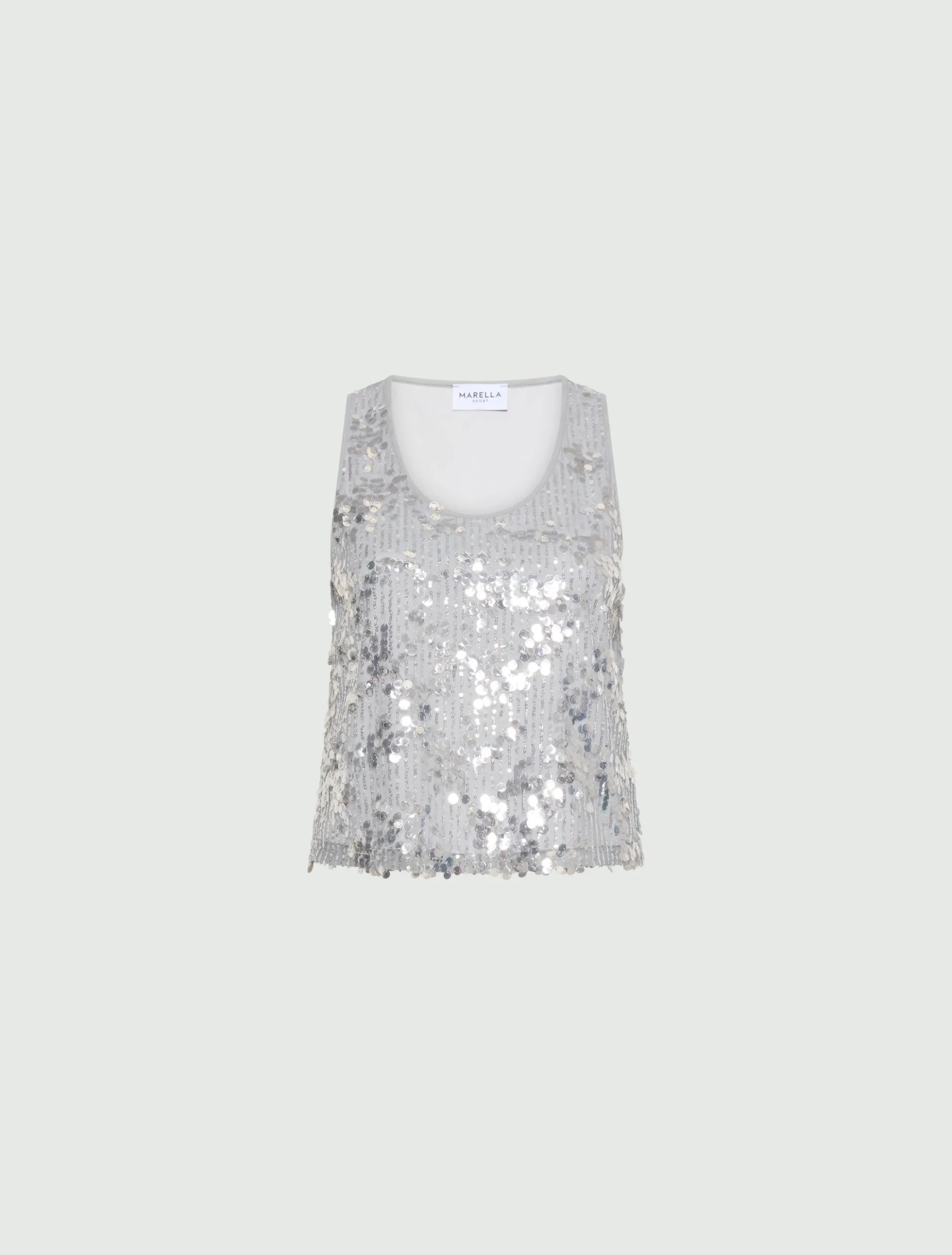 Top con paillettes - GRIGIO