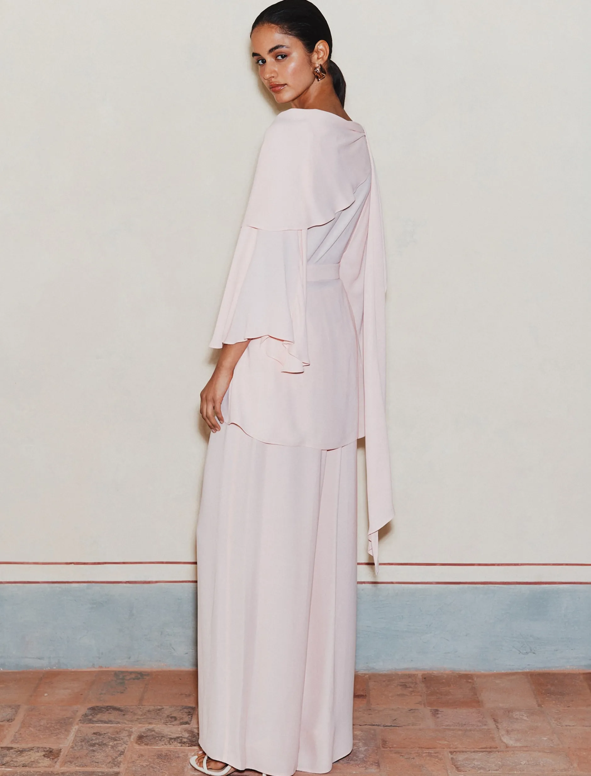 Top dritto in georgette - ROSA
