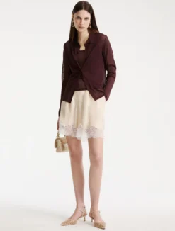 Top in viscosa lurex - BORDEAUX